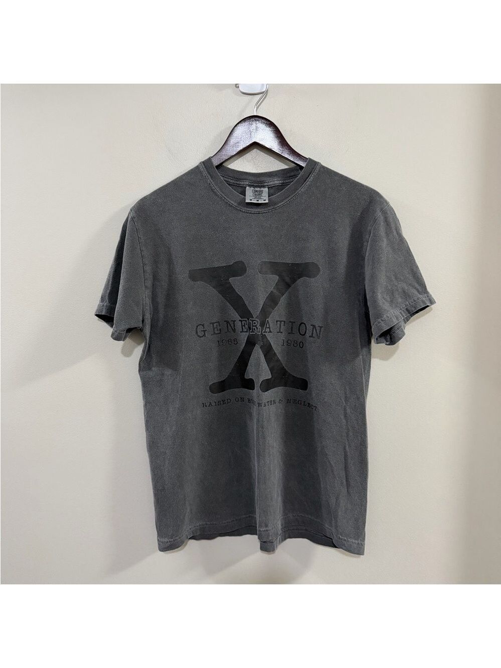 Comfort Colors Gray Generation X Raised on Hose Water & Neglect Tee. Size M